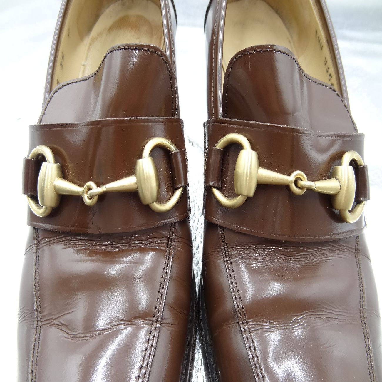 GUCCI グッチ ホースビット ローファー レザー ブラウン サイズ35C