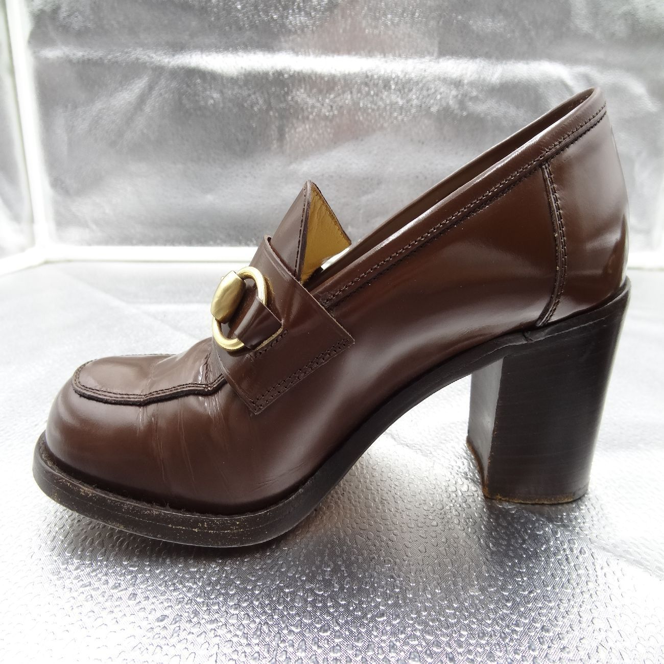 GUCCI グッチ ホースビット ローファー レザー ブラウン サイズ35C