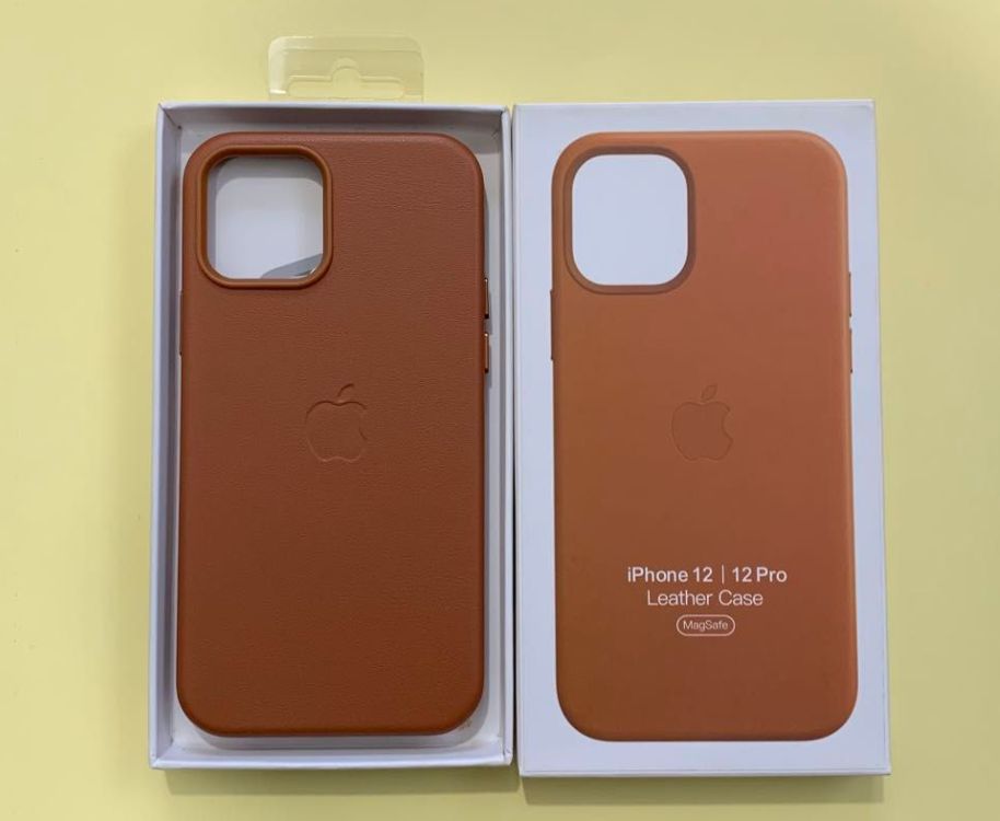 iPhone 12/12Pro純正品レザーケース サドルブラウン - メルカリ