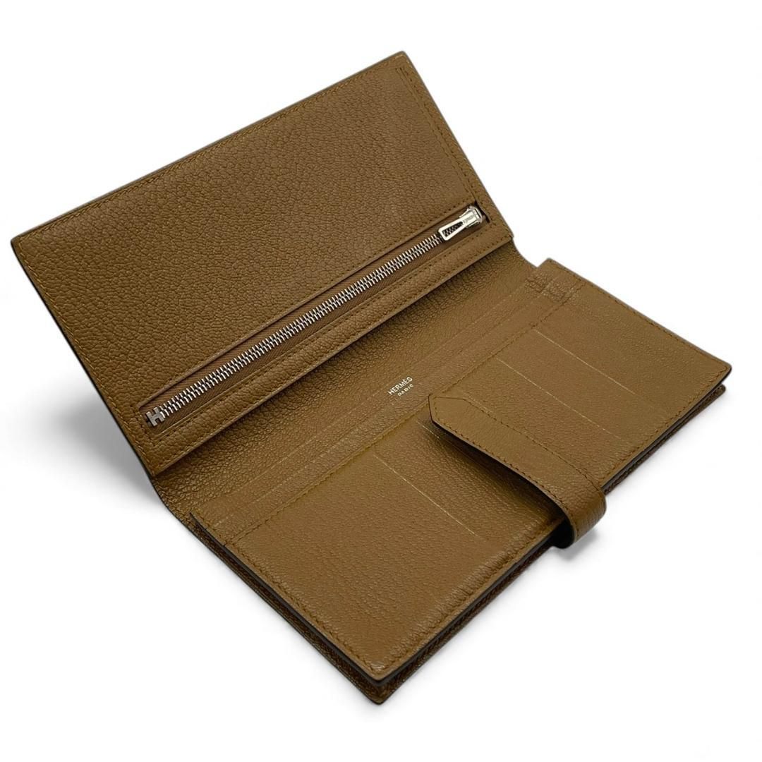 二つ折り長財布 ブラウン系