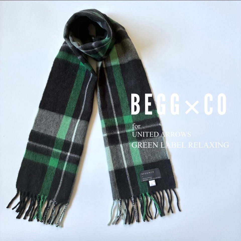 BEGG-CO | UNITED ARROWS GREENLABEL RELAXING 別注 ウールアンゴラ カ タータンチェック マフラー