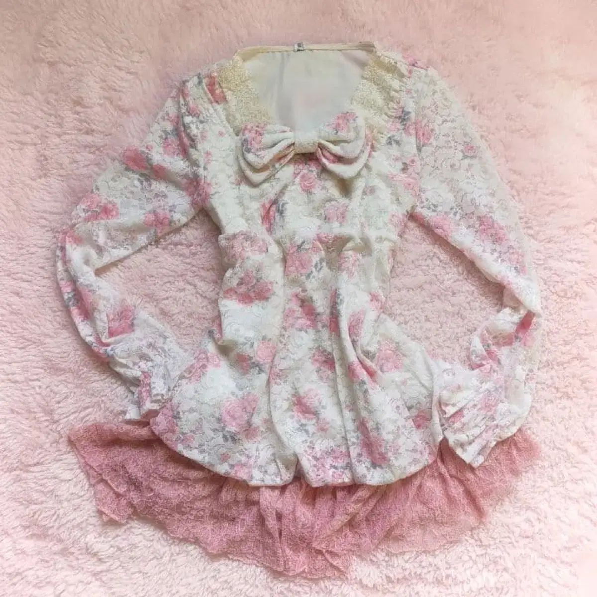 リズリサ LIZ LISA 10 s フローラル FLO 古典 こてん ONE PIECE 姫カジュアル 姫カジ 姫ギャル ひめギャル ラテギャル