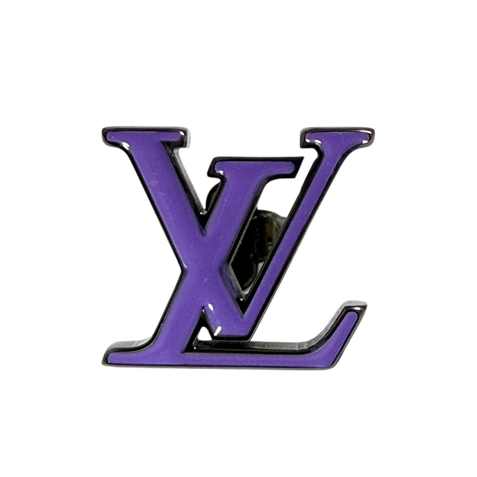 ルイヴィトン メンズ ピアス 片耳 1個のみ モノグラム ビーズ LV 紫色