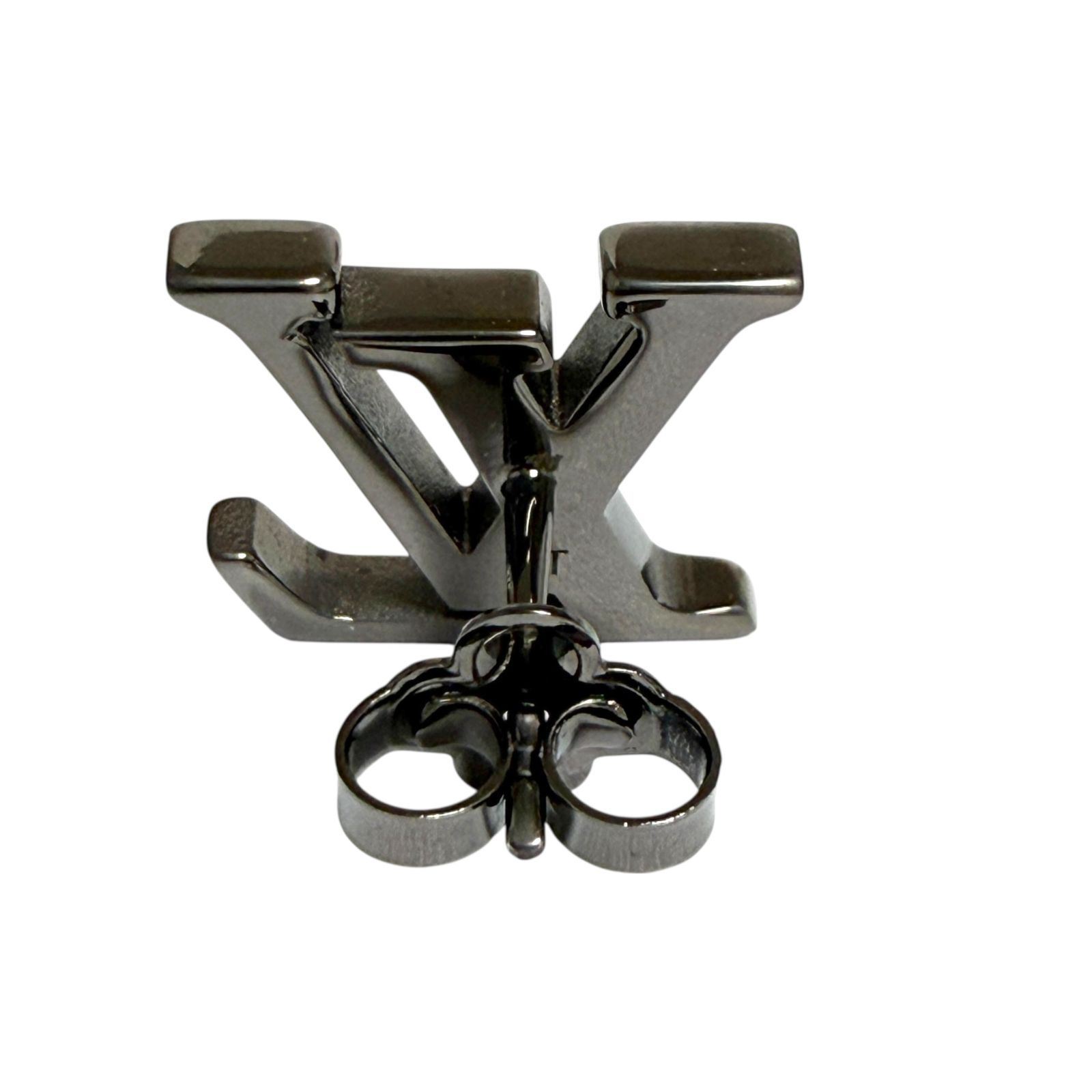 ルイヴィトン メンズ ピアス 片耳 1個のみ モノグラム ビーズ LV 紫色