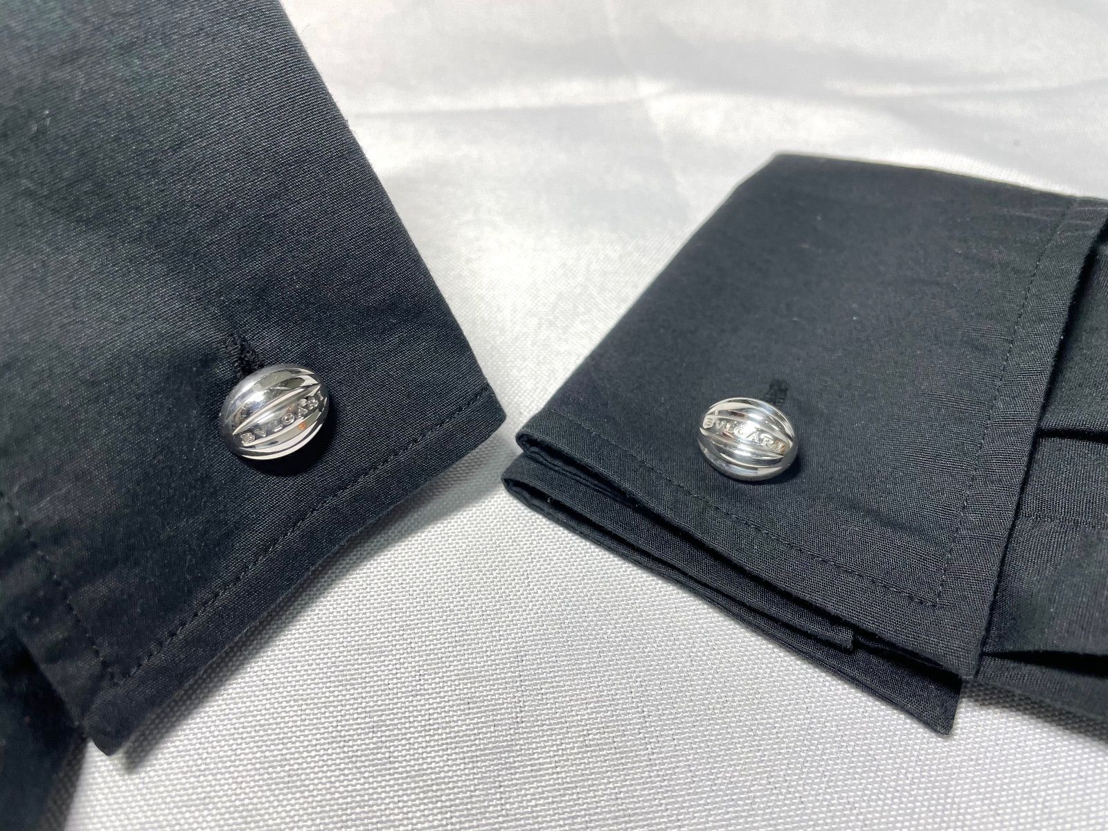 美品 BVLGARI ブルガリ ブランドロゴ文字 スターリングシルバー