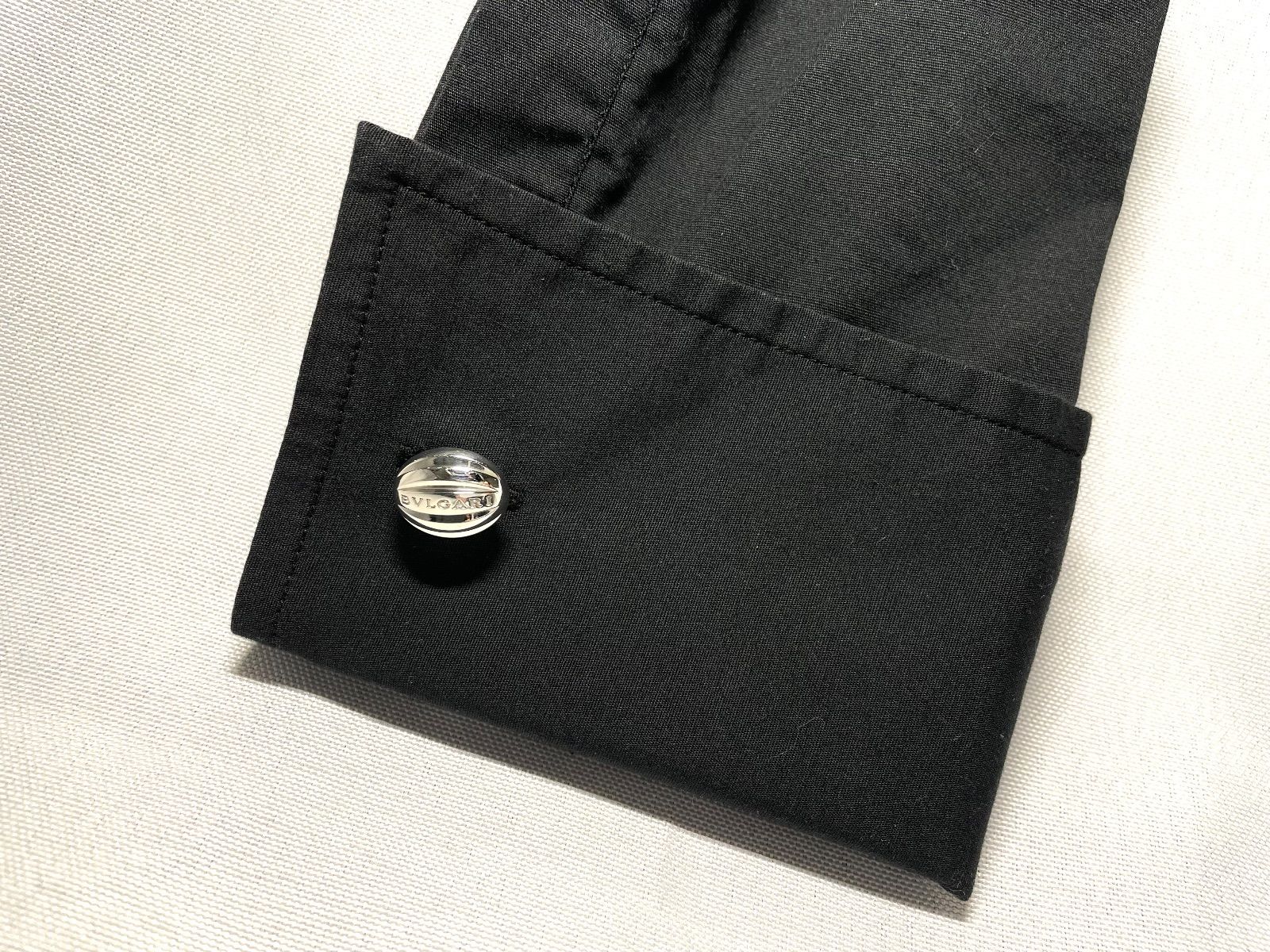 美品 BVLGARI ブルガリ ブランドロゴ文字 スターリングシルバー