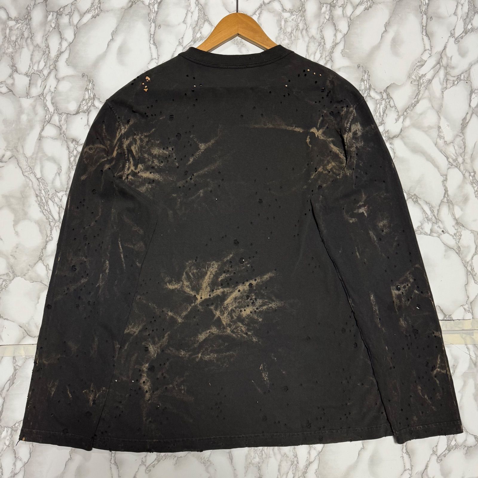 希少【DIESEL ディーゼル 【商品名】T-CRANE-LS-N2 ダメージ加工 ロゴ