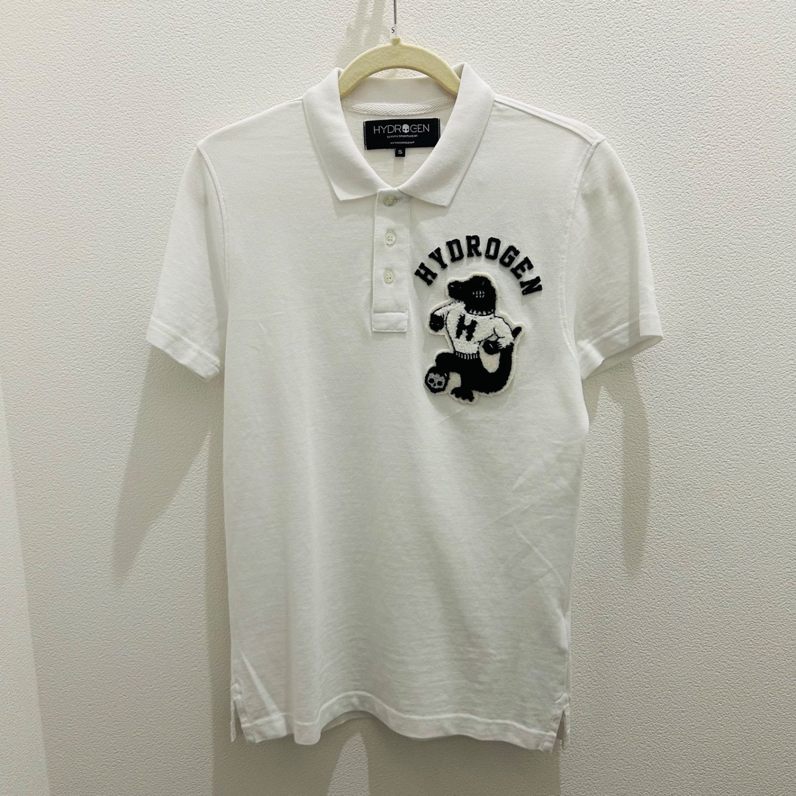 40 OFF ハイドロゲン GOLF メンズ レディース ユニセックス ポロシャツ COLLEGE POLO 210 274607 ホワイト Sサイズ トルコ製 定価26 400円