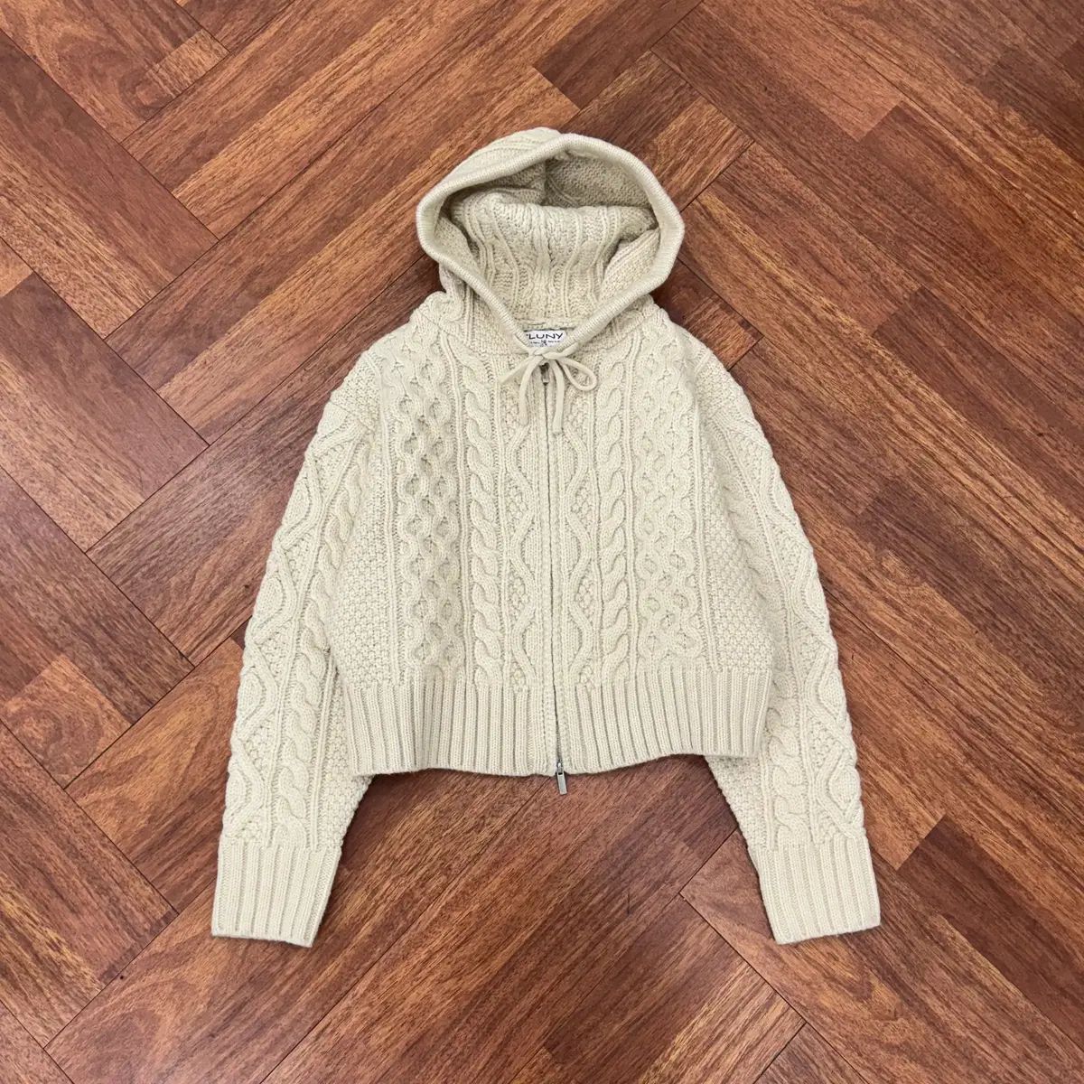 レディース CLUNY クラニー ケーブル ツーウェイ ニット ジップアップ