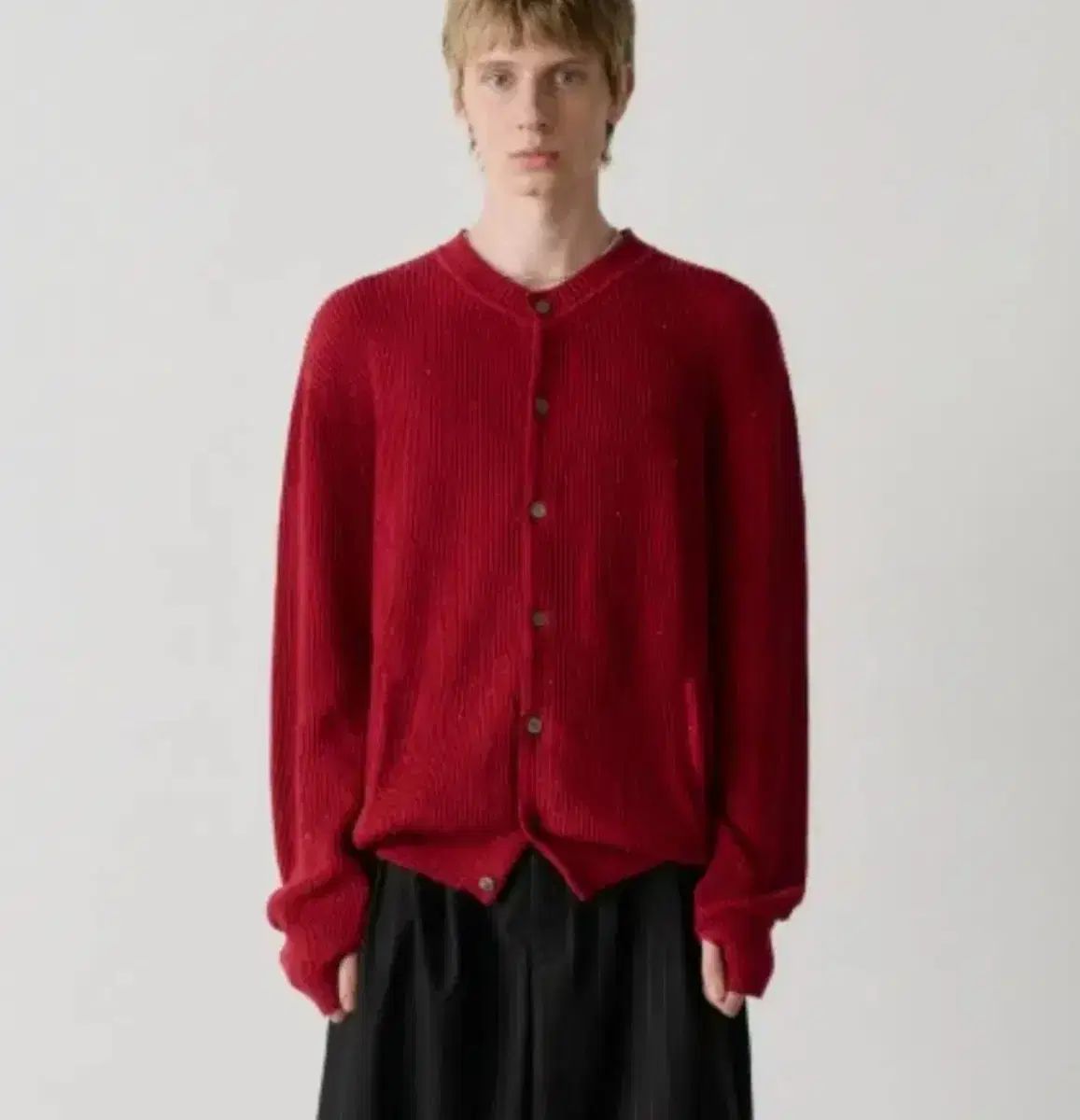 ネック 얀 クルーネック カーディガン