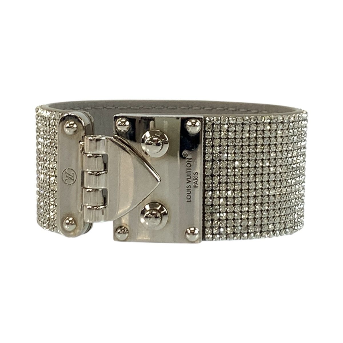 美品 ルイヴィトン 25SS マンシェット S ロックストラス シルバー