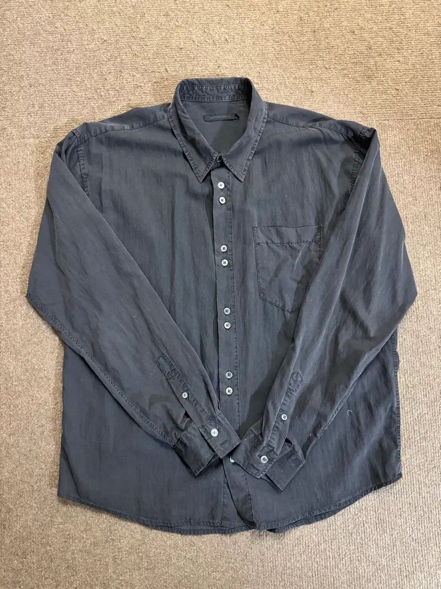 Hatchingroom Rana Shirt Over Dyed Charcoal
