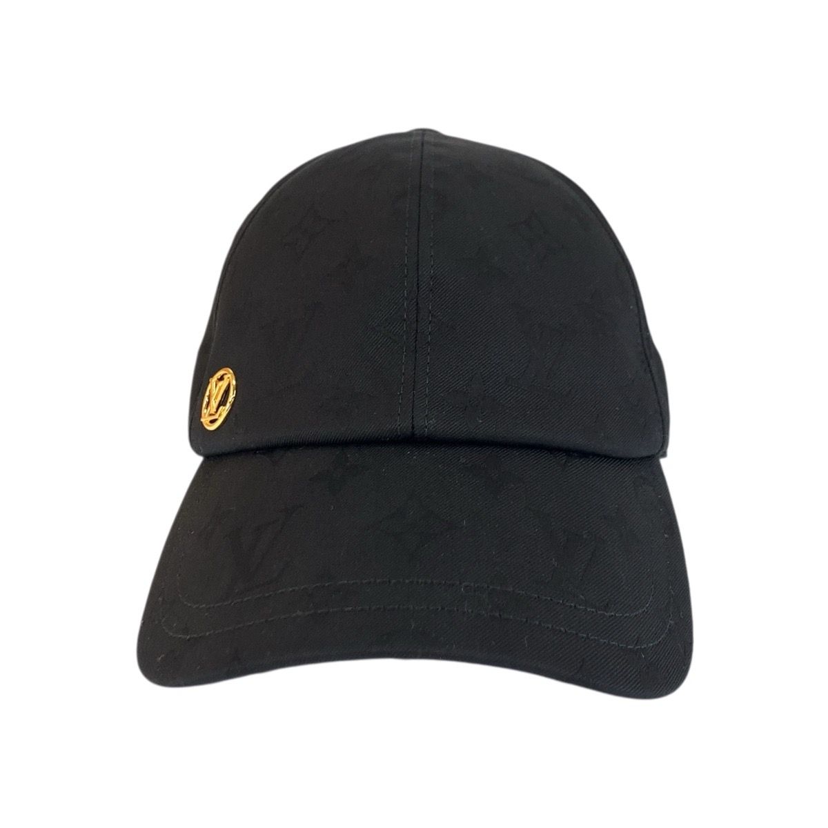 LOUIS VUITTON ルイヴィトン マイン ブラック 黒 ゴールド金具 コットン M 7929 キャップ 帽子 レディース 506845