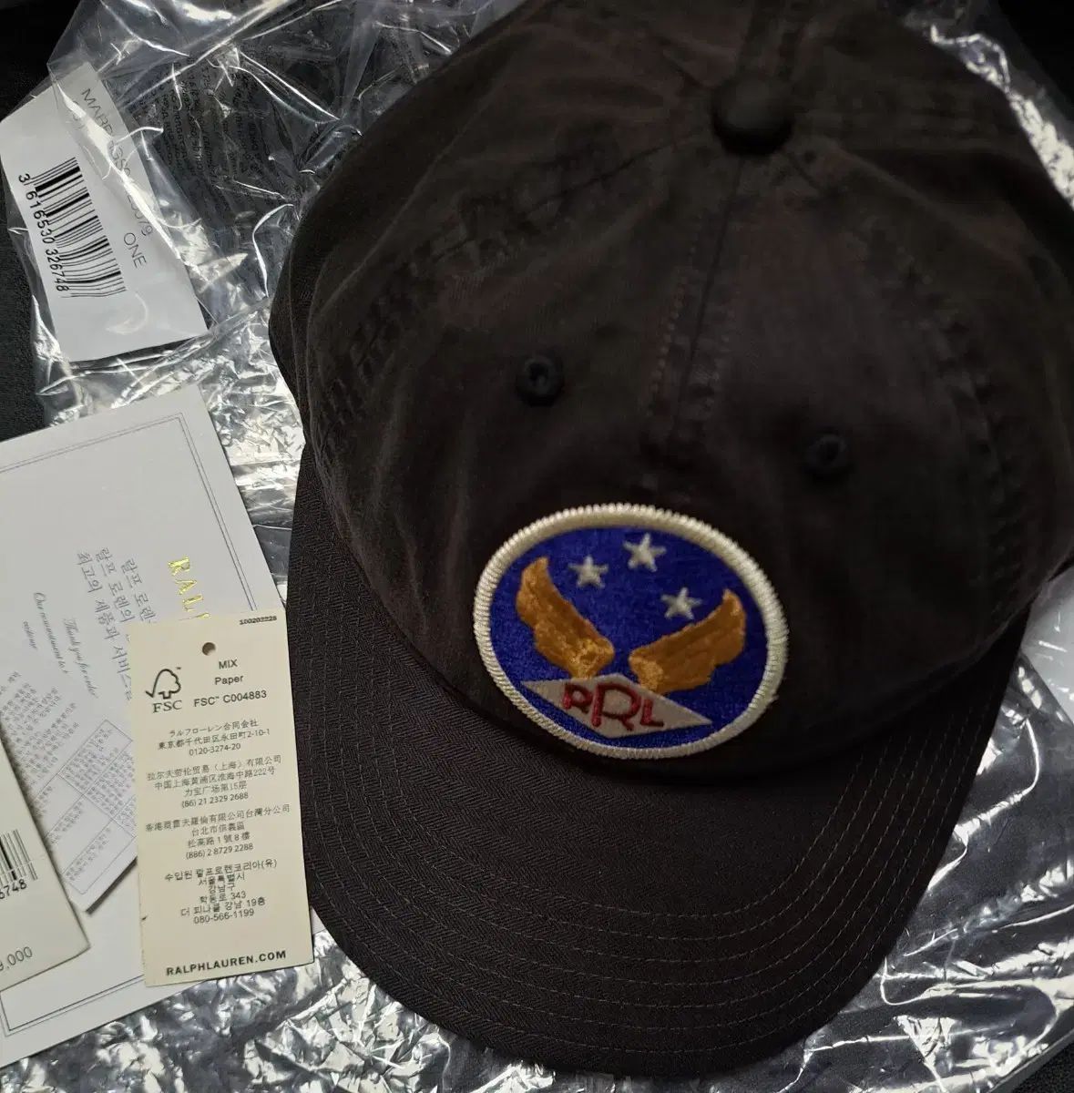 RRL ダブルアールエル ボールキャップ 帽子 ブラック