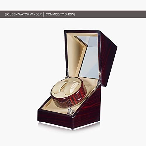 JQUEEN ワインディングマシーン 腕時計ワインダー 2本巻き ウォッチワインダー 自動巻き上げ機 マブチモーター 静音 木製 544 cbf 3 c