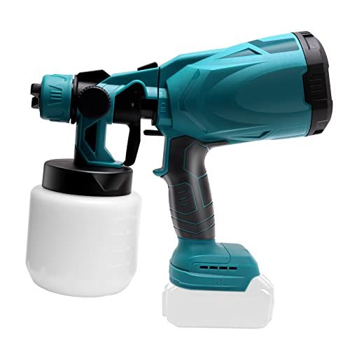 コードレススプレーガン 充電式 電動スプレー 家庭用塗装ガン マキタ18 Vバッテリー対応 水平 垂直 円弧噴霧 噴射量調節 800 mlタンク付き電動塗装機 日本語取扱説明書 本体のみ バッテリー 充電器別売 4 b 45 e 132