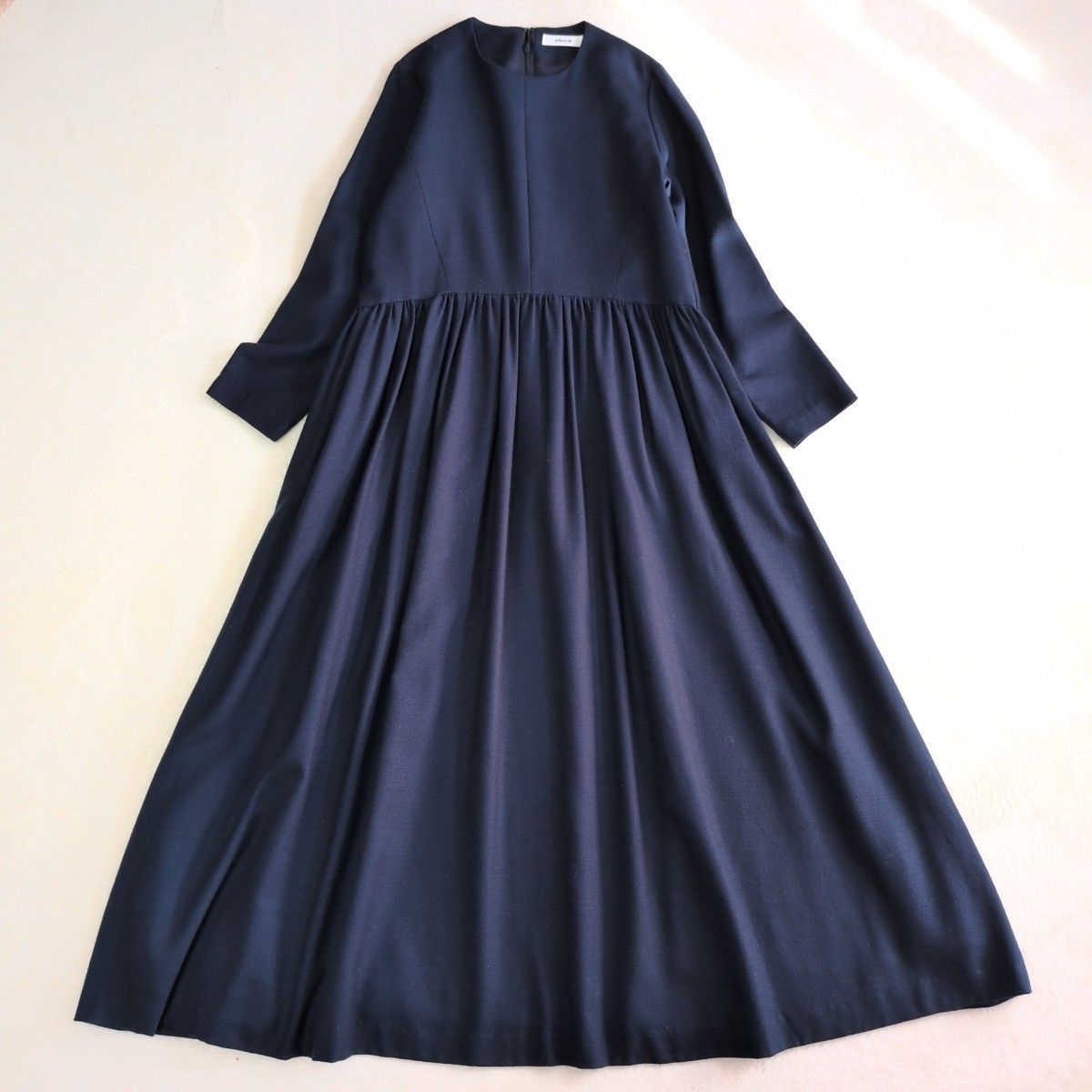 ebure エプール　ワンピース36 極美品 エブール ebure 美品 21AW マナードストライプマキシワンピース バンド