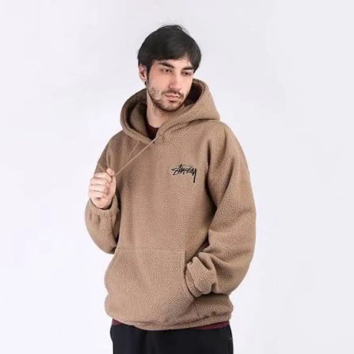 XL ステューシー ブロンソン Bronson フリース フリースフーディー キャメル