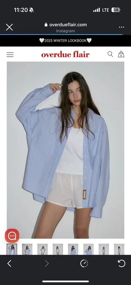 オーバーデューフ ストライプ シャツ