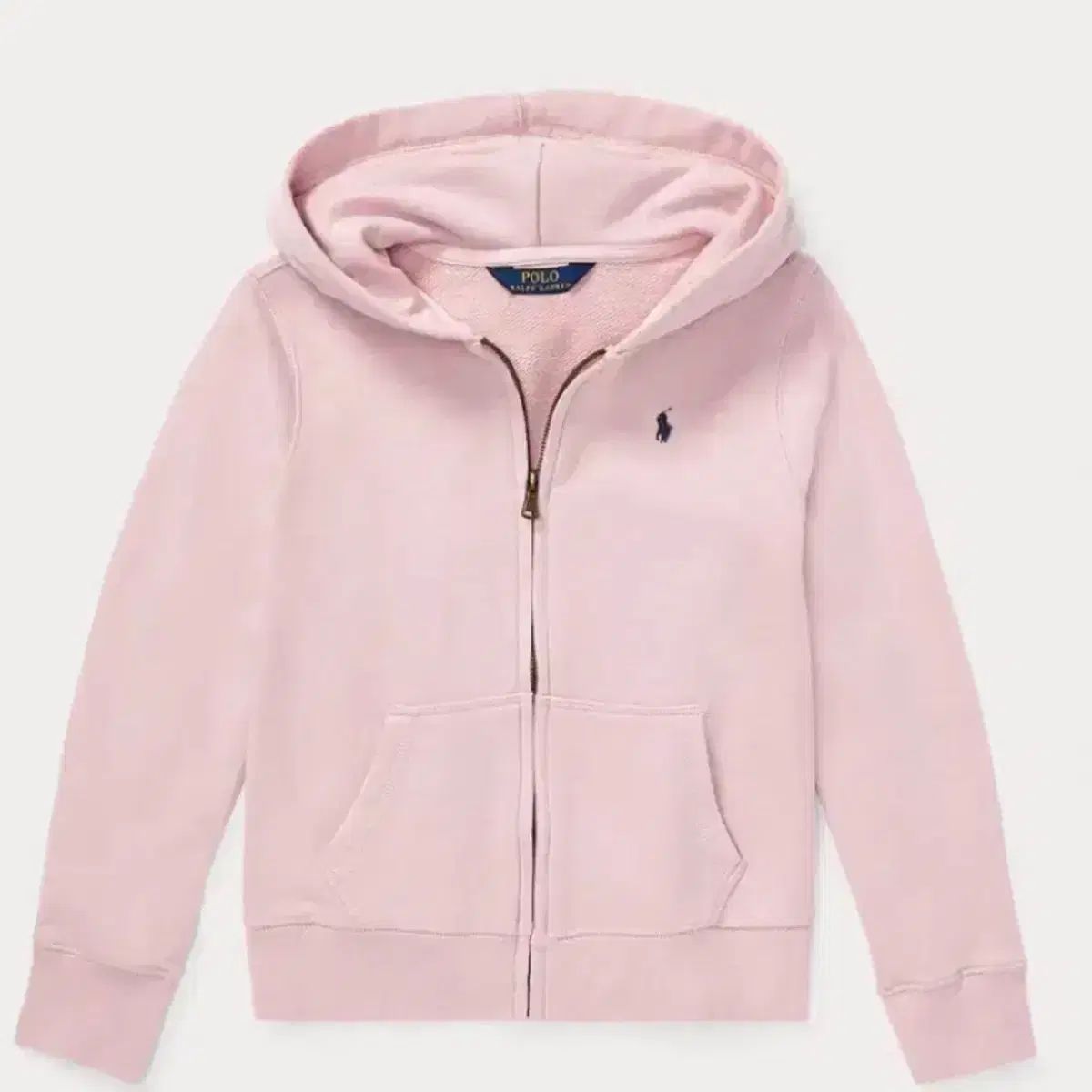 ポロ フードジップアップ ベビーピンク パーカー トップス レディース