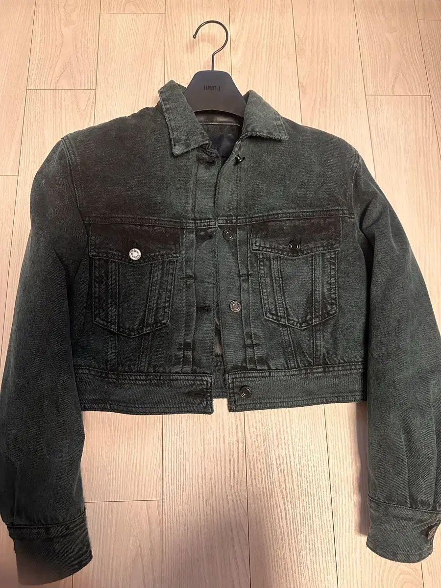 ジュンジェイ レディース オーバーダイ加工 キルト デニム ジャケット 36 タグx