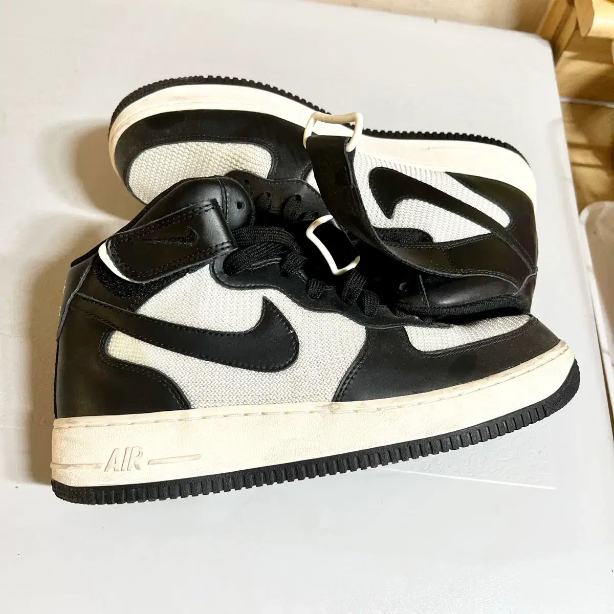 げOK 270 NIKE ナイキ エアフォース 1 ミッド 07 ダルメシアン ブラック