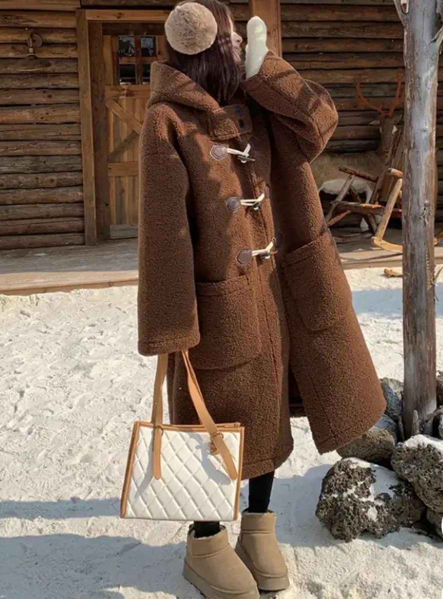 新品未使用 Bark ダッフルコート M 茶 BROWN UNISEX Bark ダッフルコート