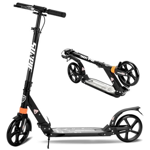 SUNPIE キックボード キックスクーター アルミニウム製 20 CMビッグタイヤ 折りたたみ式 4段階調整 子供 大人用 プレゼント ギフト包装選択 修理保障 修理代無料 保証1年 PL保険 m