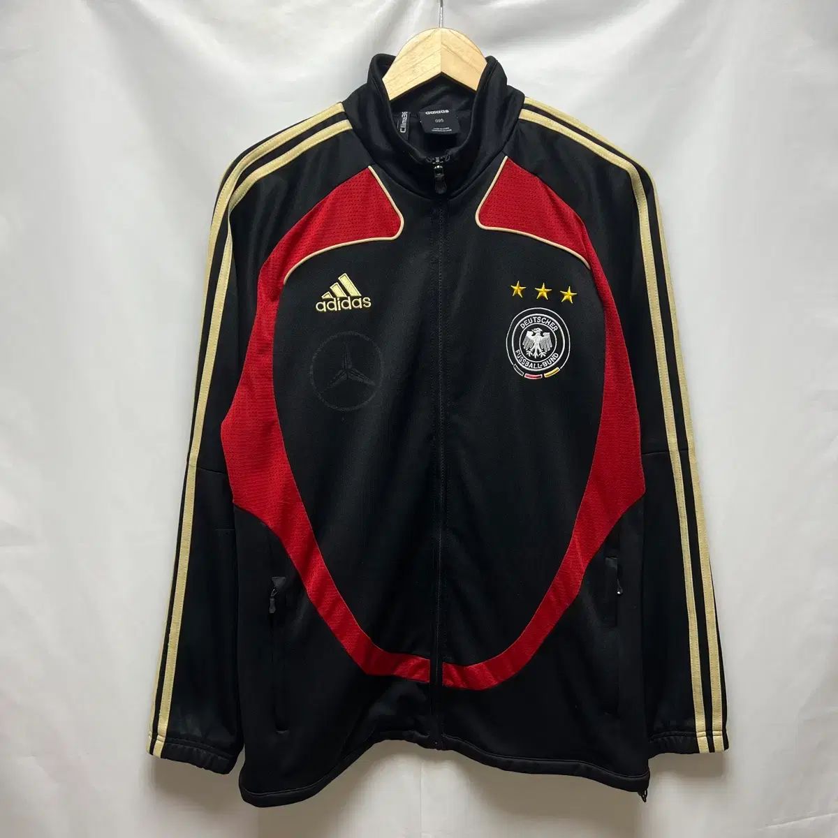95 adidas アディダス ドイツ サッカー 韓国国家代表 Mercedes Benz メルセデス ベンツ 3本線 GOLD ブラック トラックジャージ ジャージ