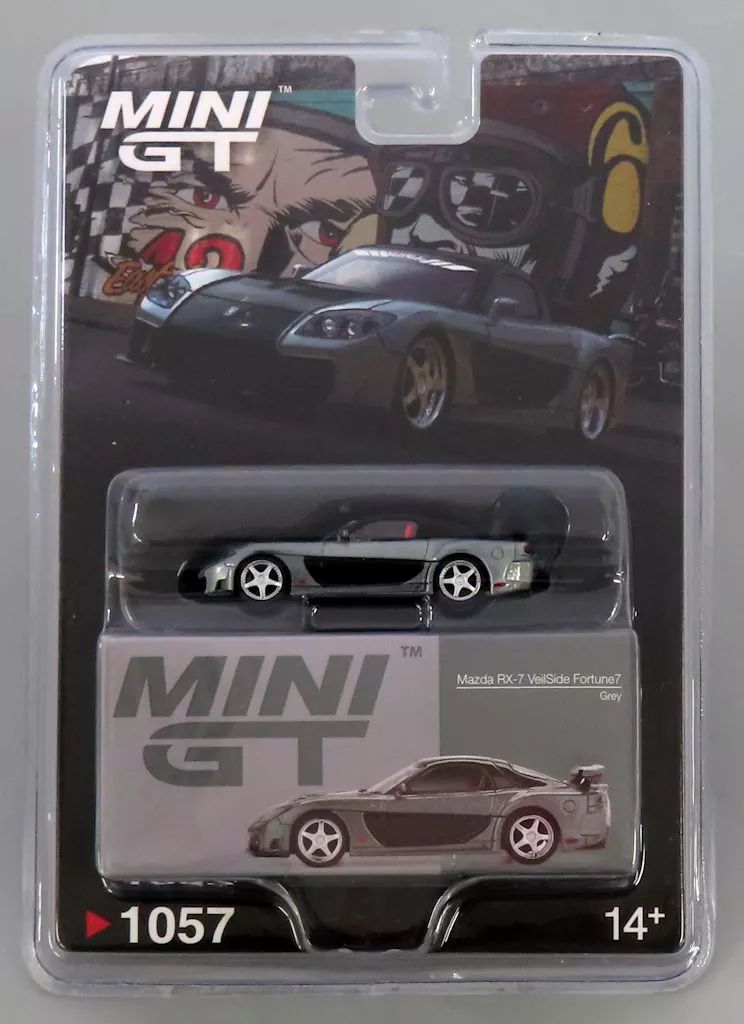 ミニカー 1|64 マツダ RX-7 VeilSide Fortune 左ハンドル グレー CHASE CAR ミニGTシリーズ -BLC