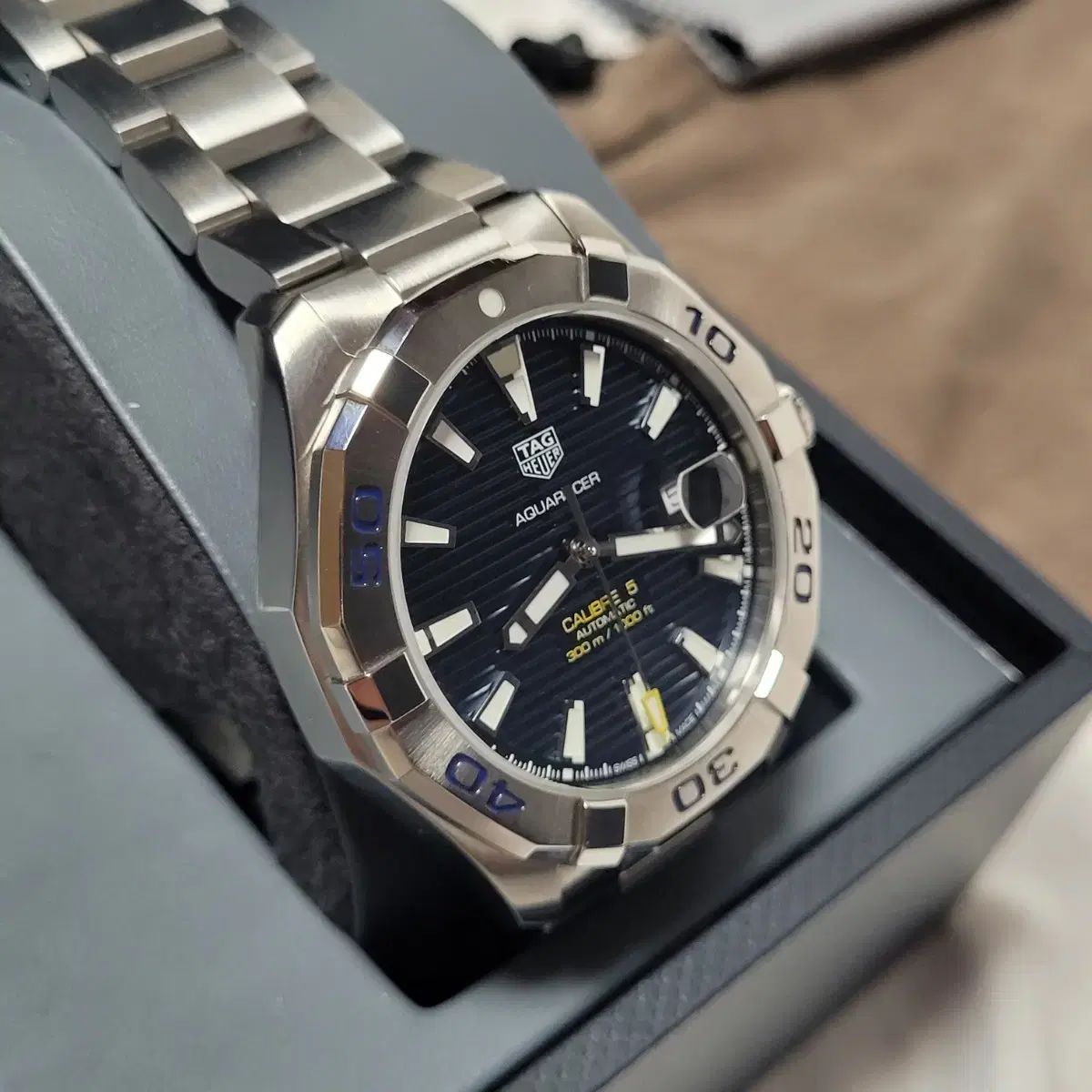  TAG Heuer タグ ホイヤー アクア 레이서 スチール オート 43 mm 自動巻き時計 腕時計(アナログ)