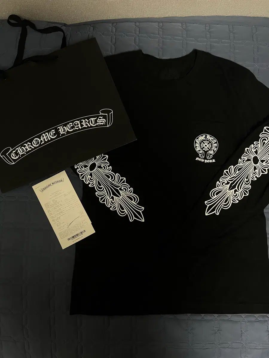 クロムハーツ ホースシュー ロングスリーブ ブラック YORK L