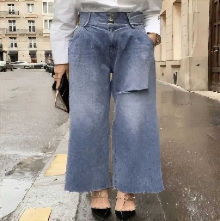 ハイウエスト ワイド デストロイ ジーン