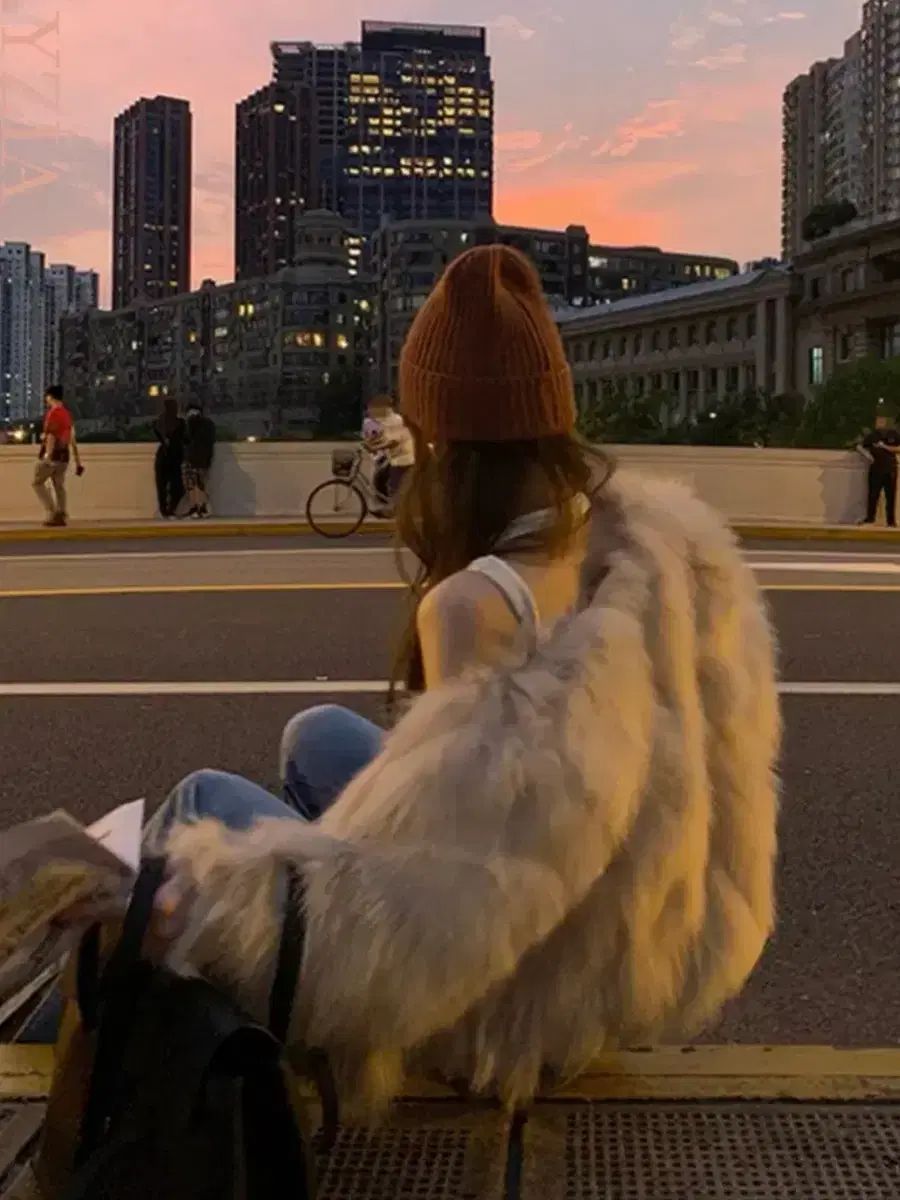 ブラウン ベージュ ファージャケット