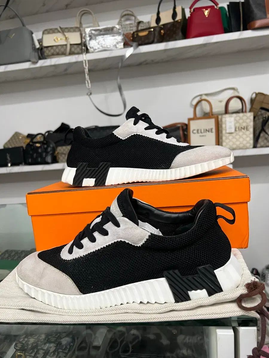 Hermes エルメス バウンシング スニーカー スウェード メッシュ