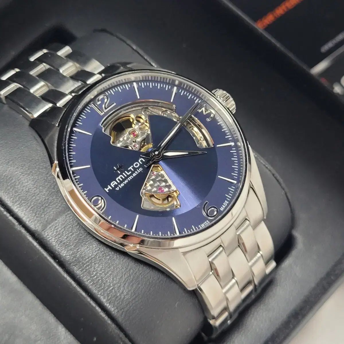 ハミルトン ジャズマスター オープンハート ダークブルー 42 mm オートマチック