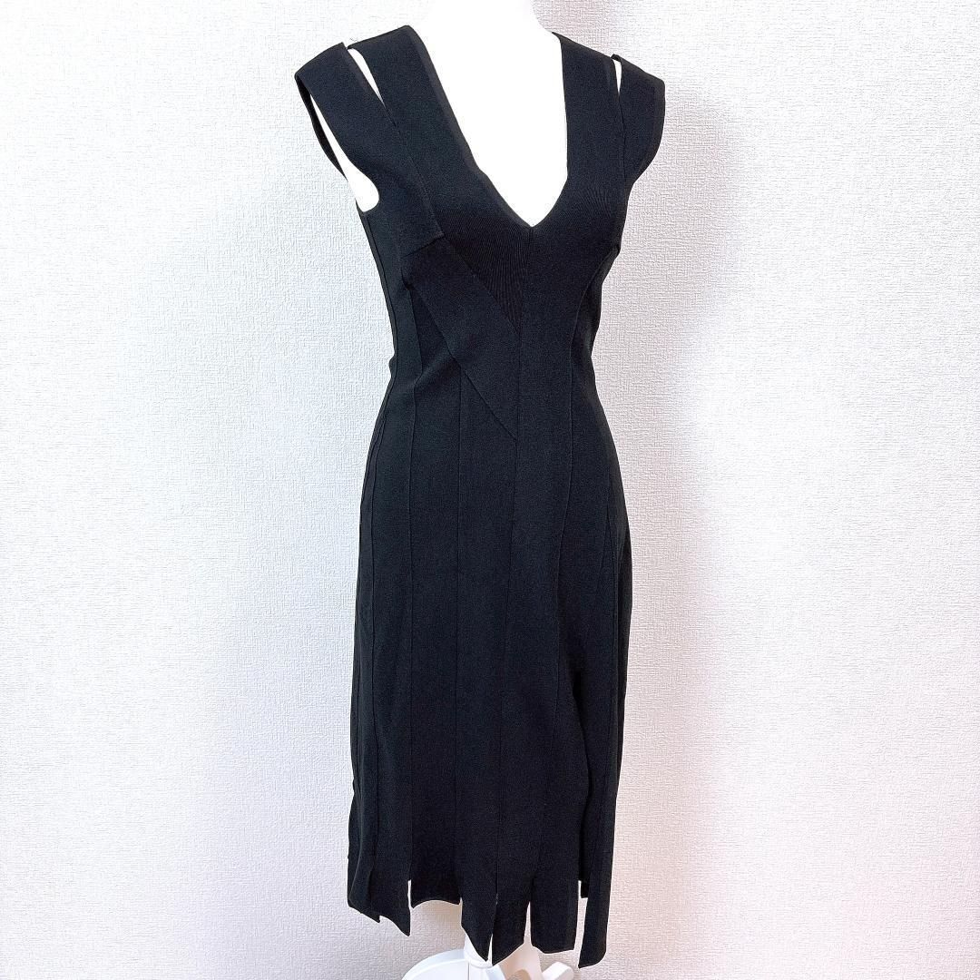 Altuzarra ノースリーブワンピースドレス M 無地 ブラック