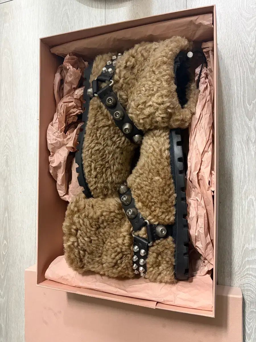 ミュウミュウ miumiu ファー Shearling ブーツ 255