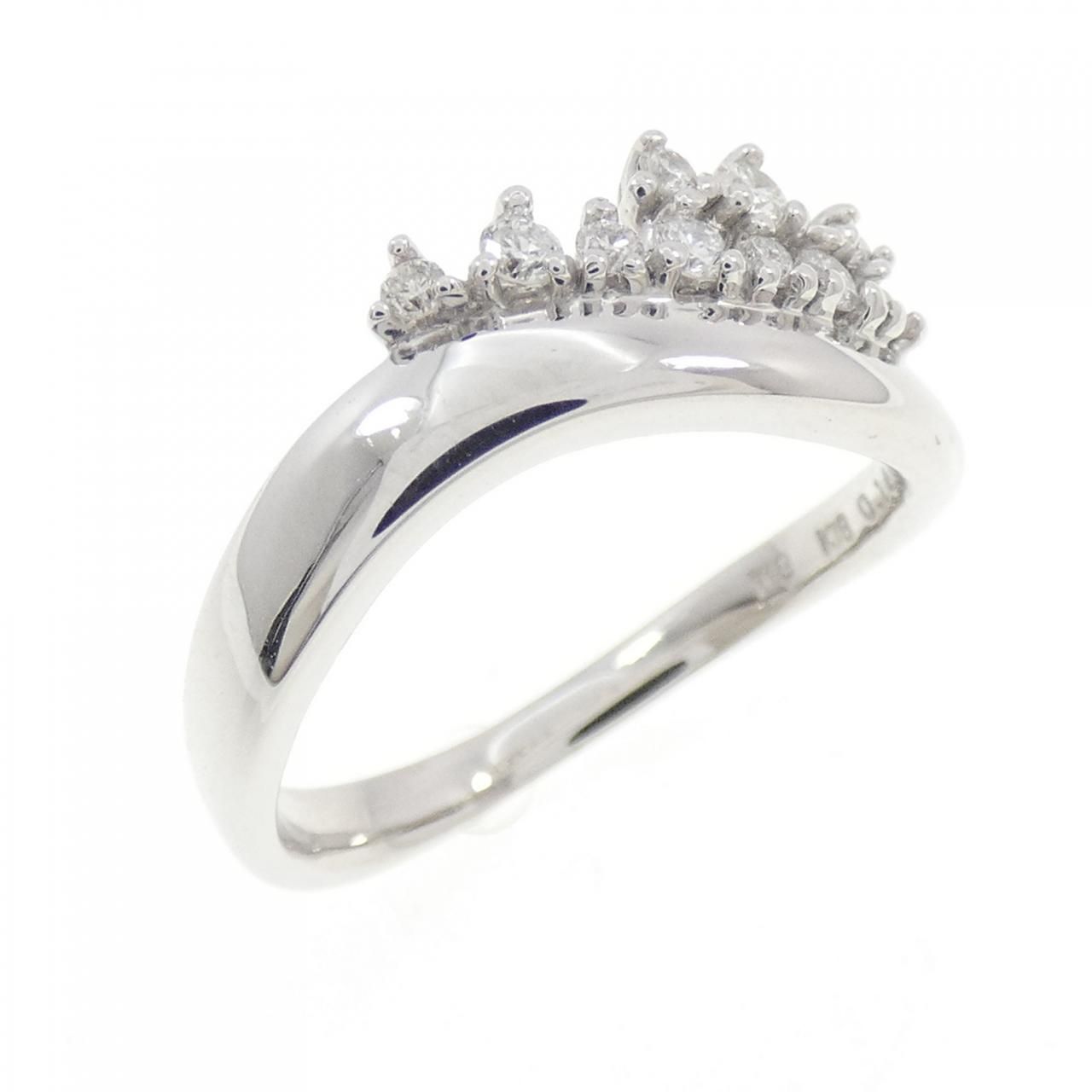 K 18 WG ダイヤモンド リング 0 14 CT