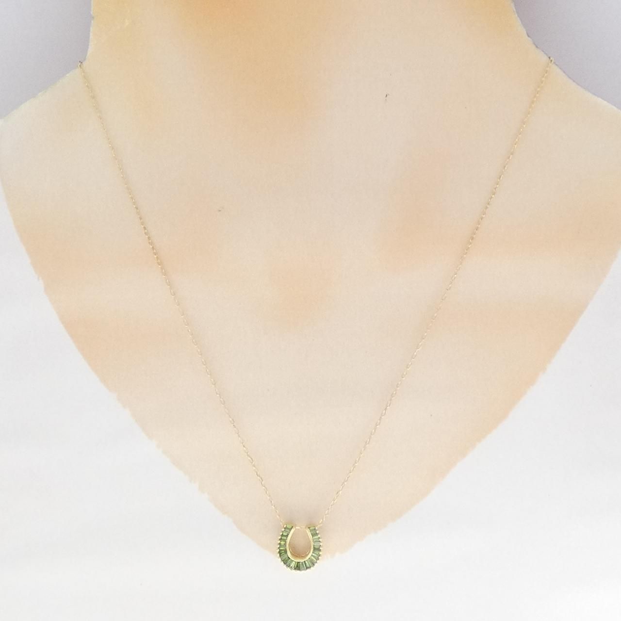 K18YG ホースシュー ダイヤモンド ネックレス 0.32CT - メルカリ