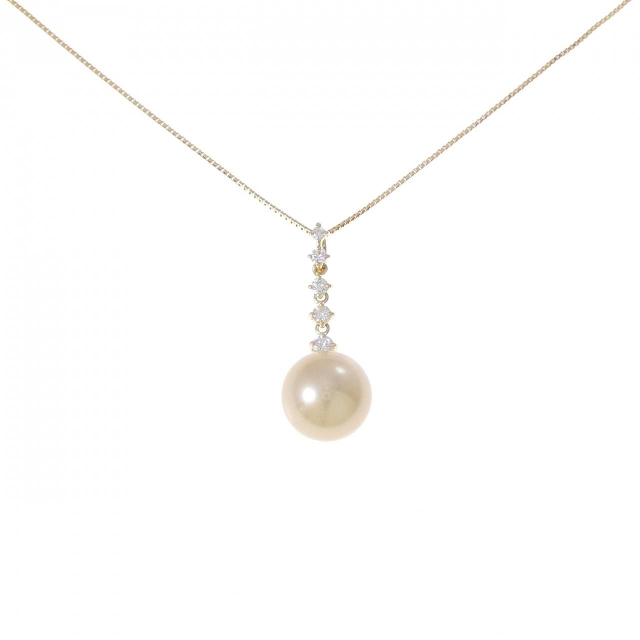 K 18 YG 白蝶パール ネックレス 11 4 mm