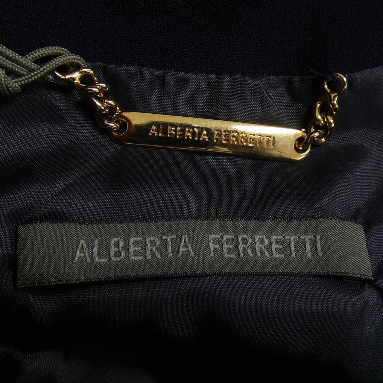 a Ferretti アルベルタフェレッティ ノーカラージャケット レディース 【古着】【中古】 アルベルタフェレッティ ALBERTA FERRETTI ノーカラージャケット