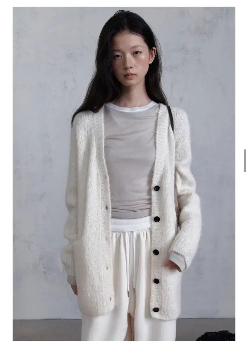 ODS フラッフィー アルパカ カーディガン アイボリー