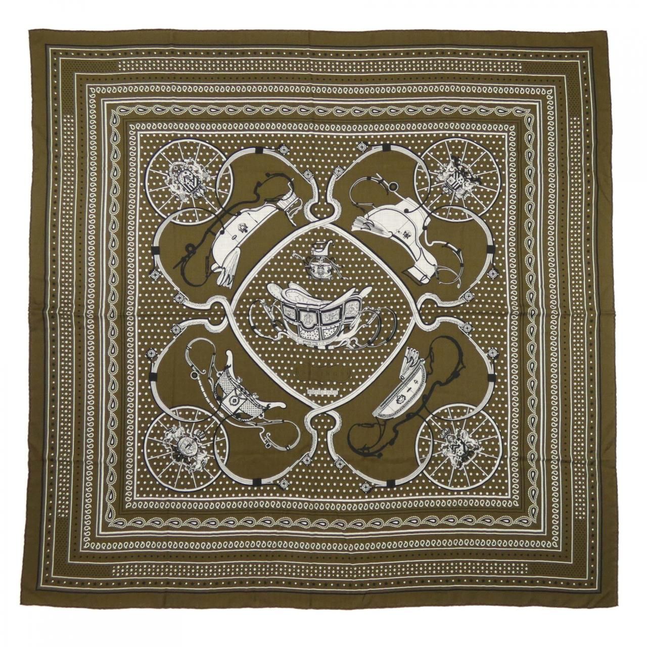 エルメス HERMES SPRINGS BANDANA カレジェアン140 ショール