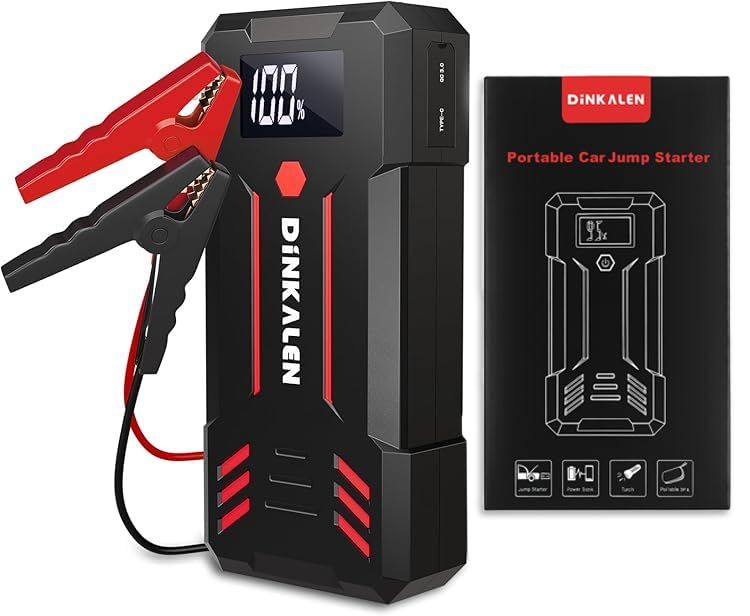 ジャンプスターター 12 V バッテリー エンジンスターター 最大電流3500 A LCDディスプレイ 急速充電 ライト付き 車内工具 便利グッズ 軽量 車緊急始動 日本語取扱説明書付き m