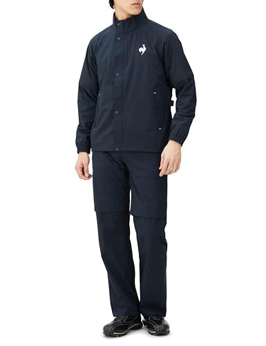 le coq sportif ルコックスポルティフ レインウェア ルコックスポルティフゴルフ 流通 透湿 耐水 ストレッチ 上下セット ゴルフ 袖ディタッチャブル メンズメンズ m