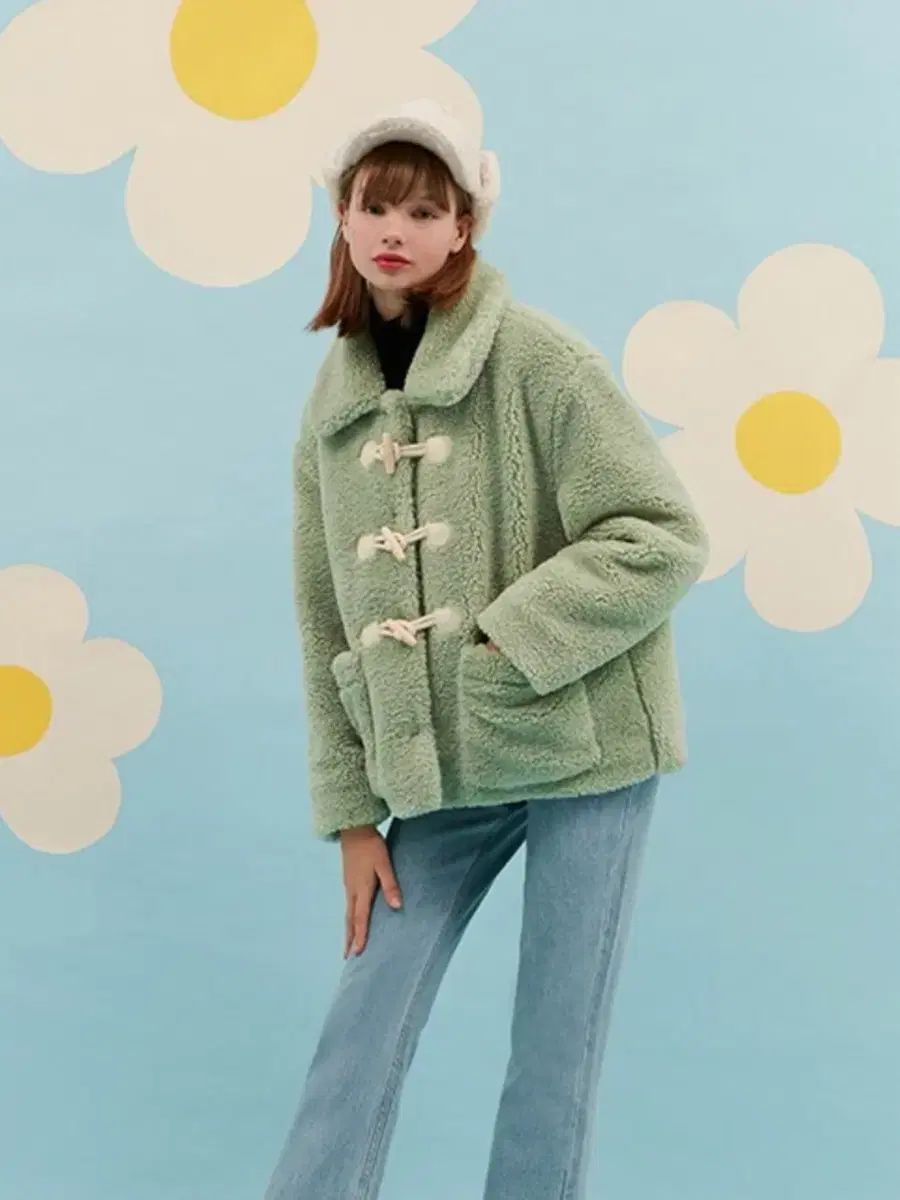 O!Oi オアイオアイ ダッフル POINT ファー コート ジャケット