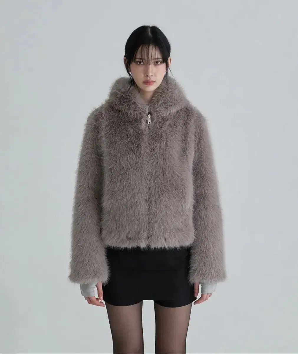 ノットユアローズ WHO フーディーファー アウター チャコール