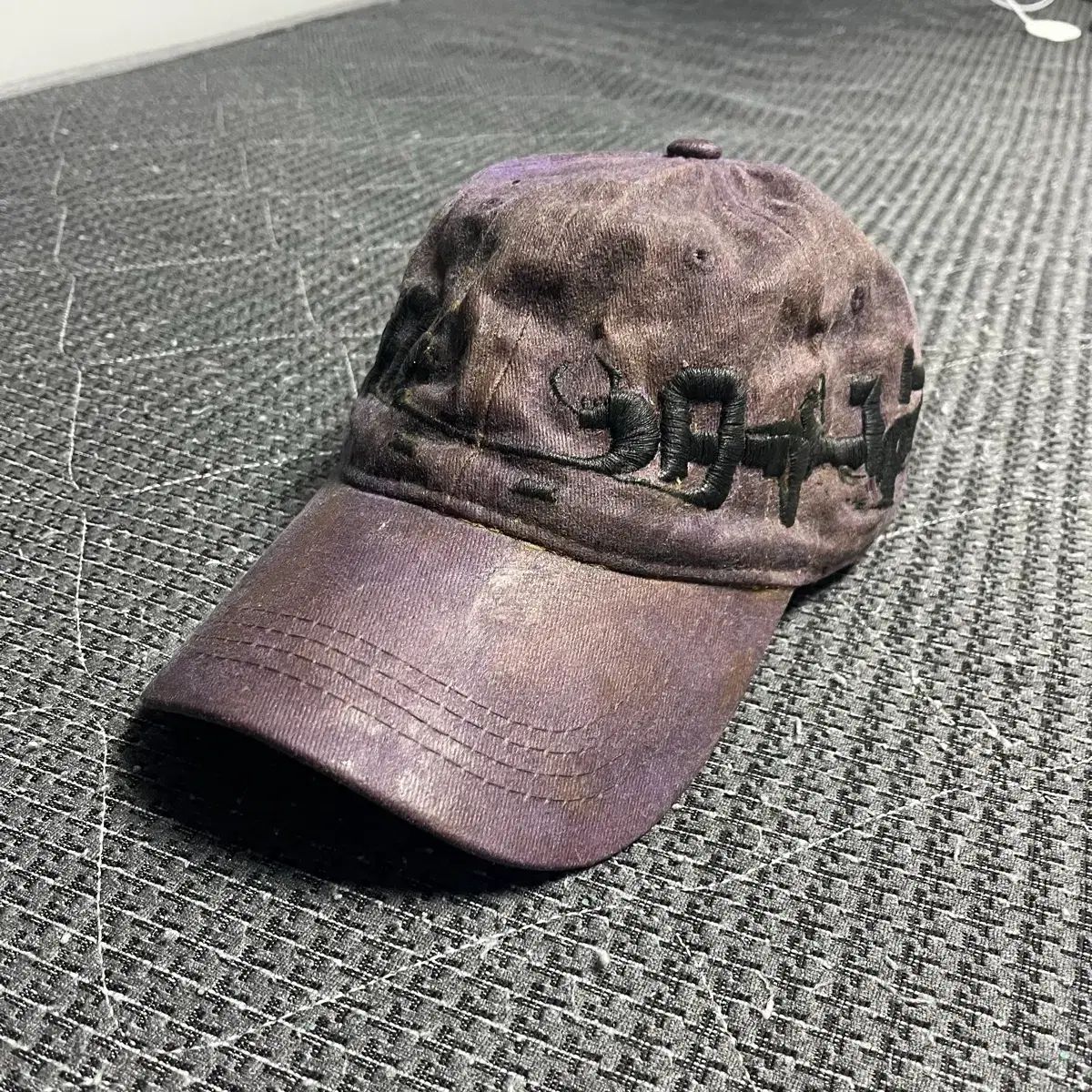 P L N オイルスキン キャップ パープル