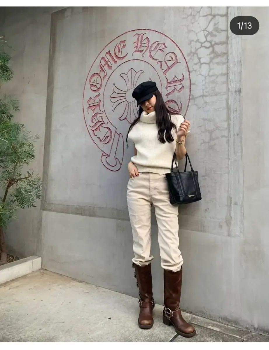 チックスラベル モア ツアーベルベット セミ ブーツカット デニム